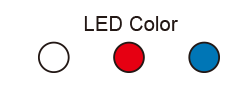 LED color red white blue