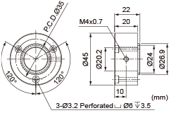 光纤导管安装用适配器(AD-PFBR-600-01))