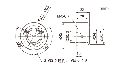 光纤导管安装用适配器（AD-PFBR-600-01）